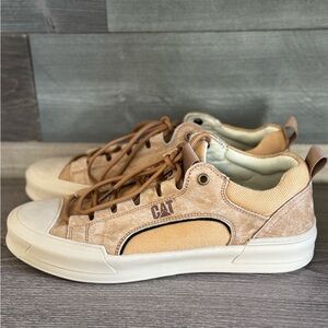 Caterpillar Tan and Cream Men's Shoes